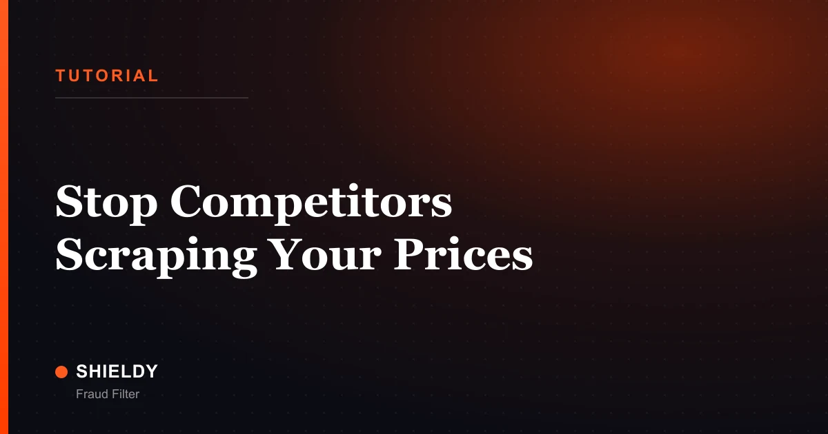 Stop Competitors Scraping Your Prices