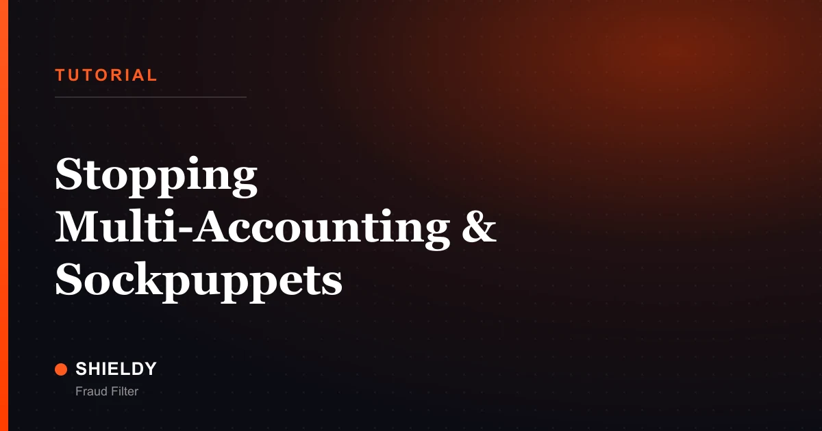 Stopping Multi-Accounting & Sockpuppets