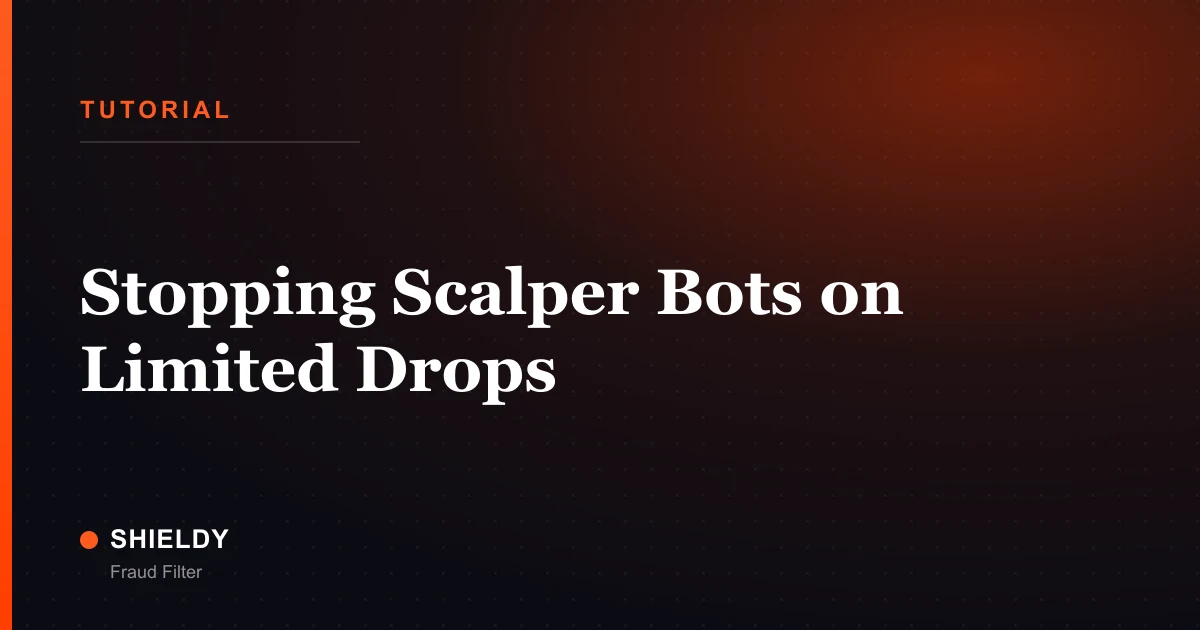 Stopping Scalper Bots on Limited Drops