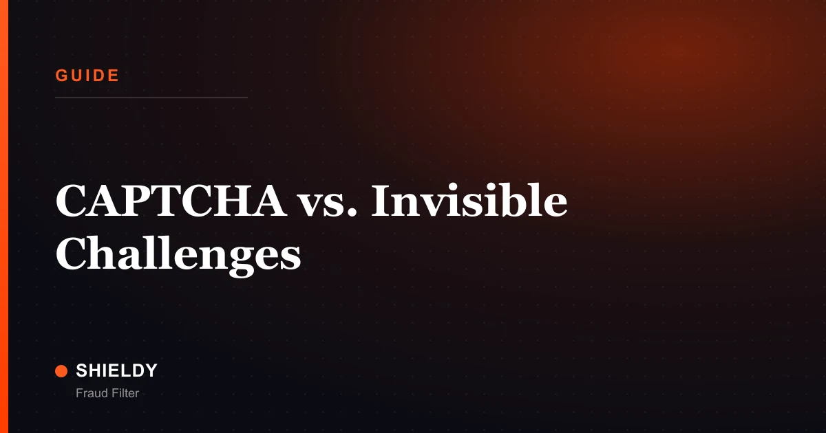 CAPTCHA vs. Invisible Challenges