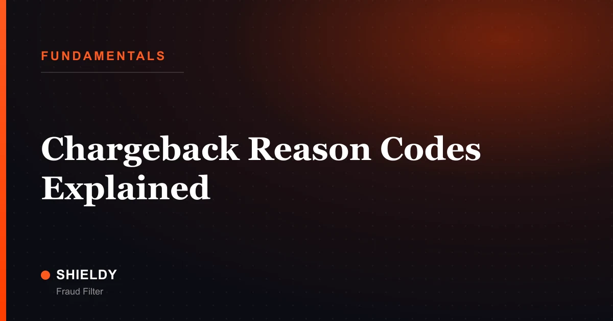Chargeback Reason Codes Explained