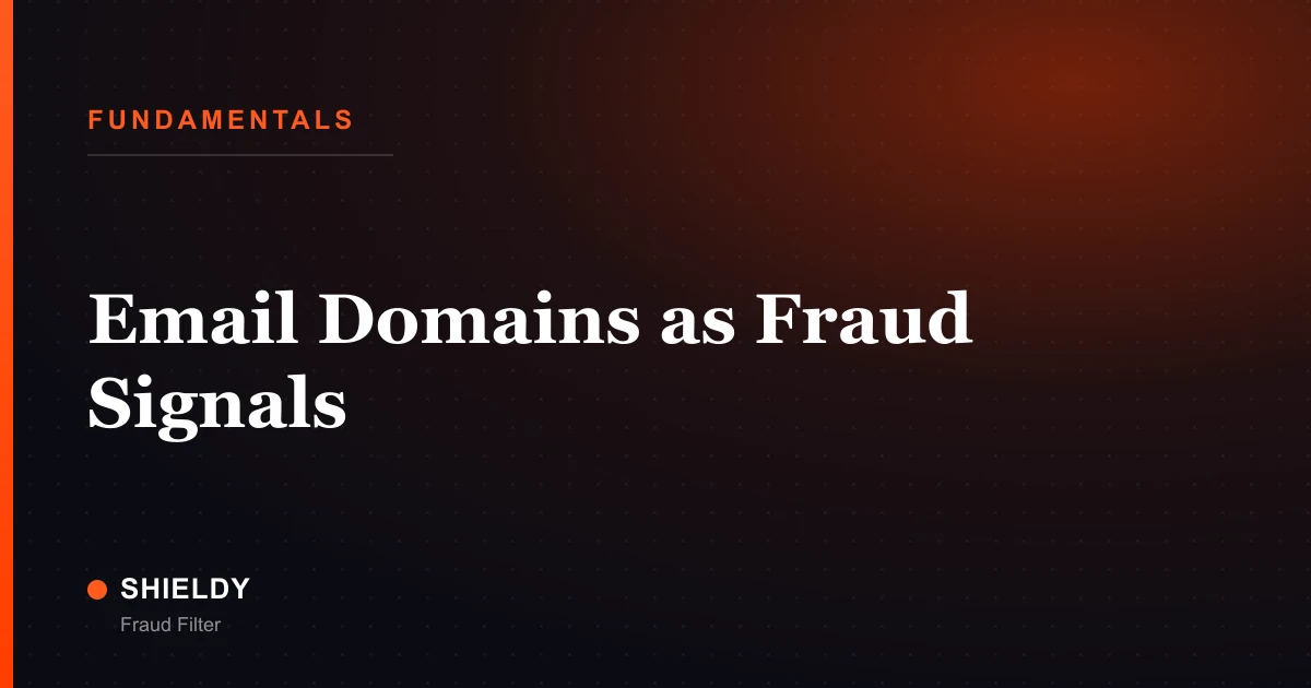 Email Domains as Fraud Signals