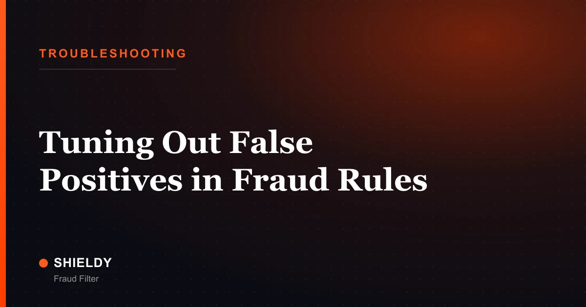 Tuning Out False Positives in Fraud Rules