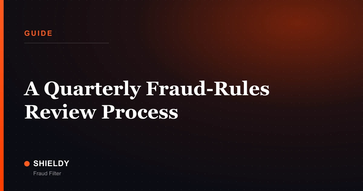 A Quarterly Fraud-Rules Review Process