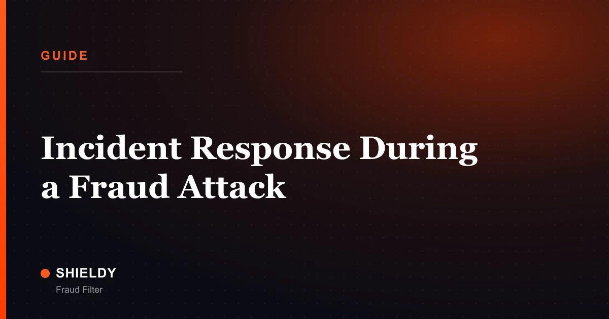 Incident Response During a Fraud Attack