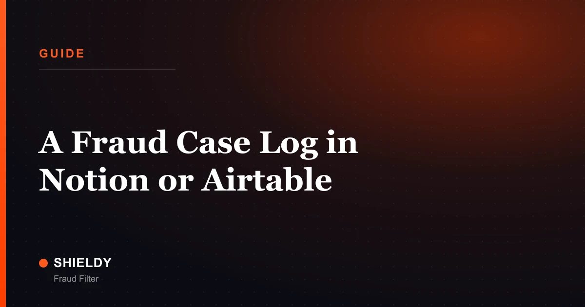 A Fraud Case Log in Notion or Airtable