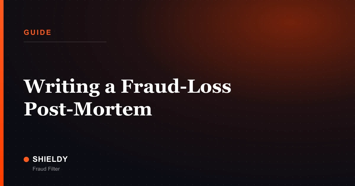 Writing a Fraud-Loss Post-Mortem