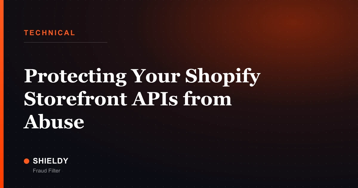 Protecting Your Shopify Storefront APIs from Abuse