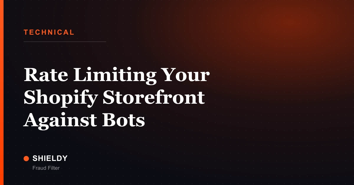 Rate Limiting Your Shopify Storefront Against Bots