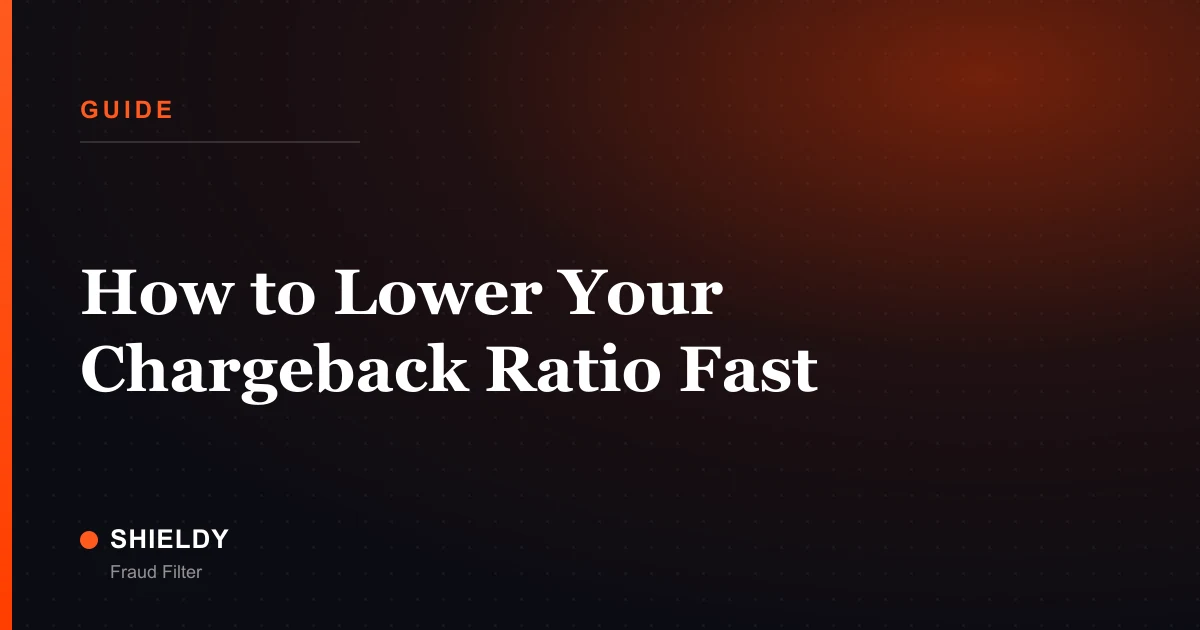 How to Lower Your Chargeback Ratio Fast