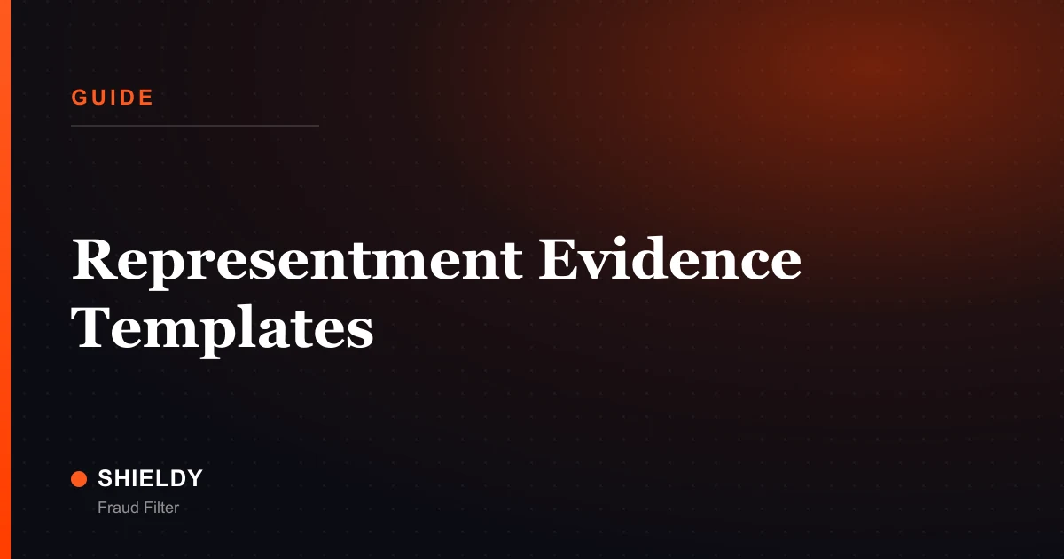 Representment Evidence Templates