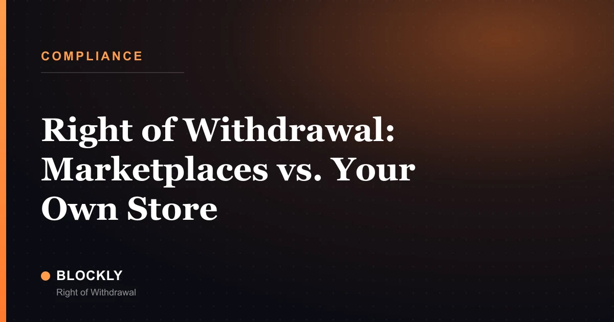 Right of Withdrawal: Marketplaces vs. Your Own Store