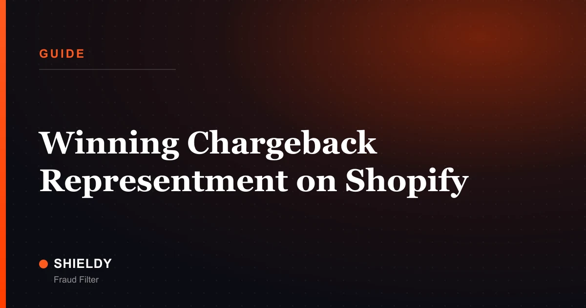 Winning Chargeback Representment on Shopify