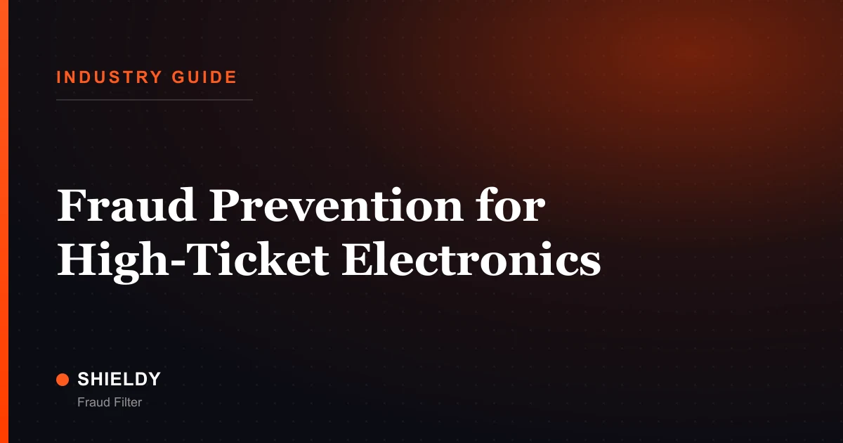 Fraud Prevention for High-Ticket Electronics