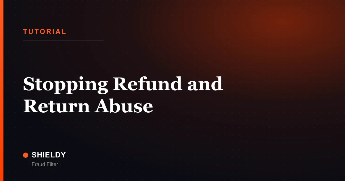Stopping Refund and Return Abuse