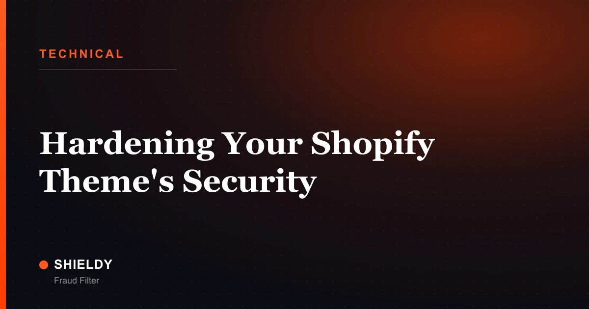 Hardening Your Shopify Theme's Security