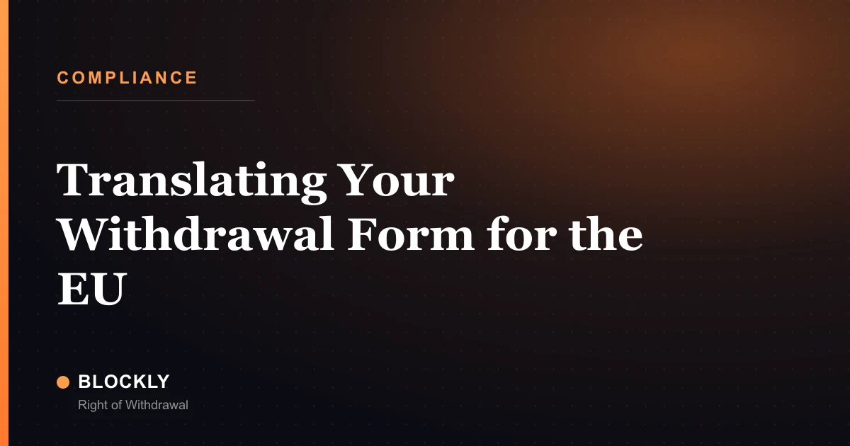 Translating Your Withdrawal Form for the EU